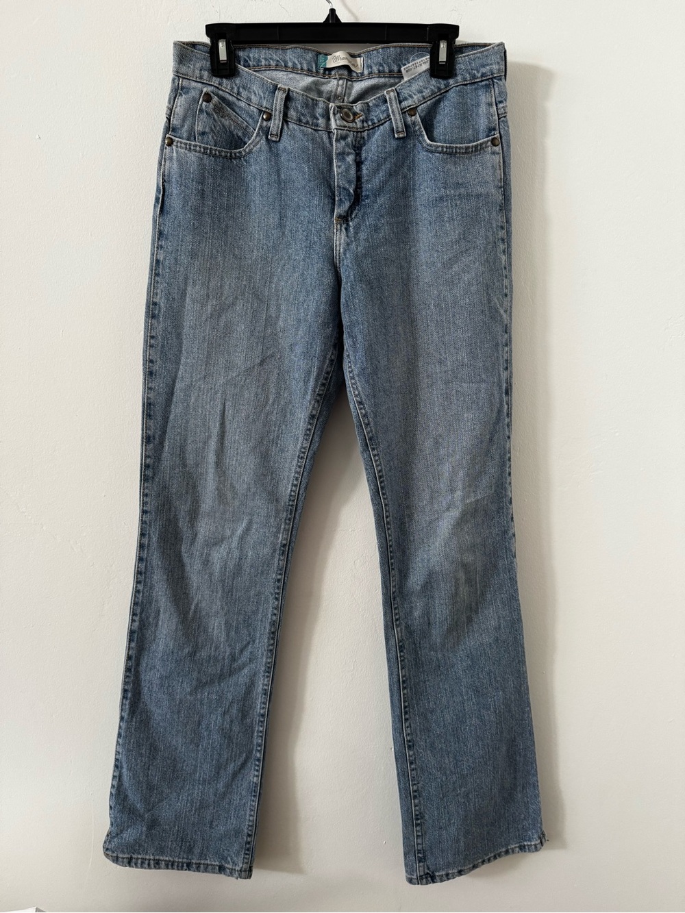 Wrangler Straight Leg Jeans - Light Blue Denim